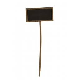 Garden marker slate on spike h.42 wood frame Garden marker slate on spike h.42 wood frame