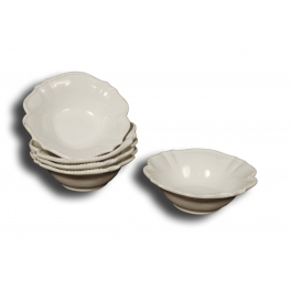 Collioure scalloped ceramic bowl d.16 white Collioure scalloped ceramic bowl d.16 white
