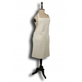 Cotton off white apron h.85x70 Cotton off white apron h.85x70