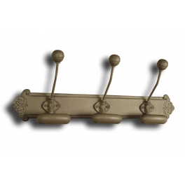 Pressed metal bronze triple wall hook L 50 x W 9 Pressed metal bronze triple wall hook L 50 x W 9