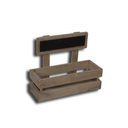 Jardiniere with slate board, small h.21 24x9.5 Jardiniere with slate board, small h.21 24x9.5