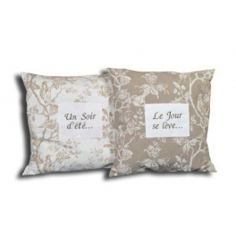 Colette blanc square cushion, cotton 48x48 Colette blanc square cushion, cotton 48x48