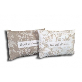 Colette marron rectangular cushion, cotton 60X43 Colette marron rectangular cushion, cotton 60X43