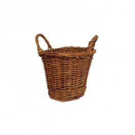Natural wicker round basket h.16 d.17 Natural wicker round basket h.16 d.17