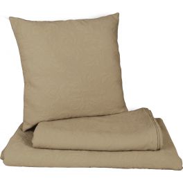 Floral embossed square cushion mocha, removable cover 48x48 'garance' Floral embossed square cushion mocha, removable cover 48x48 'garance'