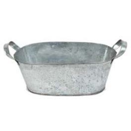 Zinc bucket, oval large h.10 26x16 Zinc bucket, oval large h.10 26x16