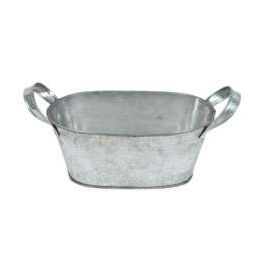 Zinc bucket, oval small h.9 20x12 Zinc bucket, oval small h.9 20x12