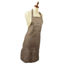 Linen taupe apron H 85 Linen taupe apron H 85
