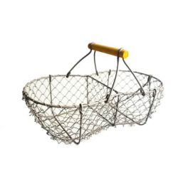 Wire basket 2 compartments, powder coated L 26 x W 12.5 Wire basket 2 compartments, powder coated L 26 x W 12.5