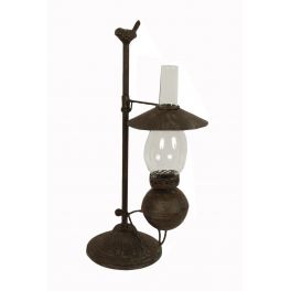 Freestanding garden lantern with bird h.52 16x14 Freestanding garden lantern with bird h.52 16x14
