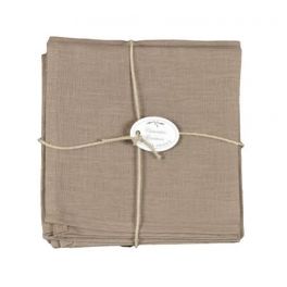 Linen taupe serviettes (set of 6) L 40 x W 40 Linen taupe serviettes (set of 6) L 40 x W 40