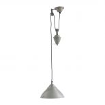 Grey metal pulley ceiling light