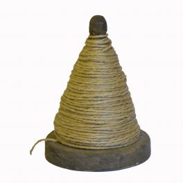 Conical string ball on wooden dispenser, small d12 h15 Conical string ball on wooden dispenser, small d12 h15