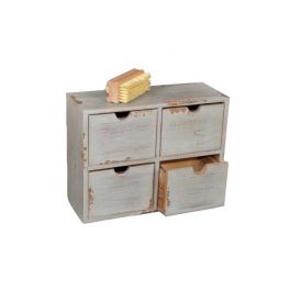 French blue drawer unit, wood 26x9.5 h20 French blue drawer unit, wood 26x9.5 h20