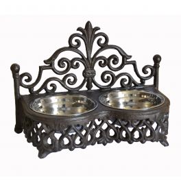 Pet food and water dishes h.23 32x16 cast iron Pet food and water dishes h.23 32x16 cast iron