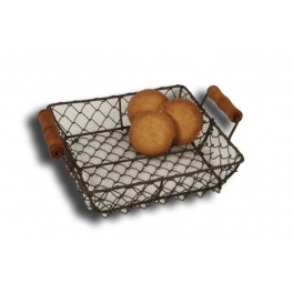 Square wire mesh basket 17.5x17.5 powder coated Square wire mesh basket 17.5x17.5 powder coated
