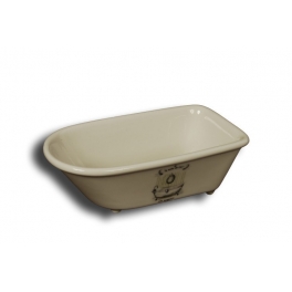 Mini bath ceramic soap dish 14x7 'la salle de bain' Mini bath ceramic soap dish 14x7 'la salle de bain'